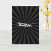 Zonnestraal van het Silhouet Cessna van het Kaart (Gele Bloem)