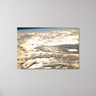 Zonnestraal voor de Atlantische Oceaan Canvas Afdruk
