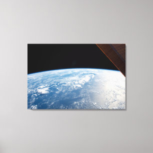 zonnestraal voor de kust van de stille oceaan canvas afdruk