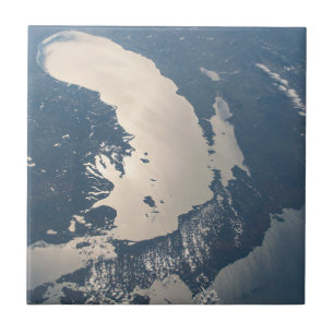Zonnestraal voor Lake Michigan Tegeltje