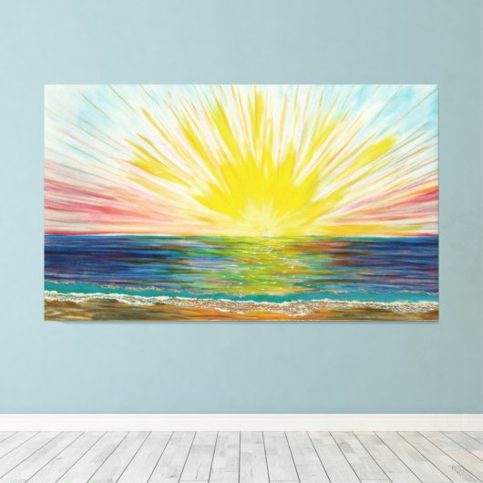 Zonnestraalreflecties Canvas Afdruk (Insitu (Houten vloer))