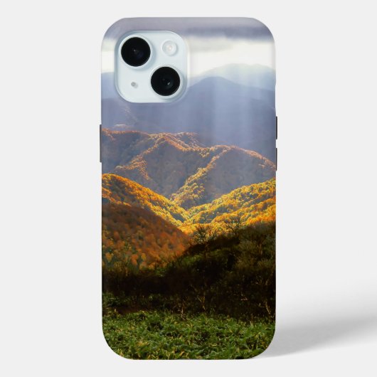 Zonnestralen boven het Shirakami-Sanchi-gebergte Case-Mate iPhone Case (Achterkant)