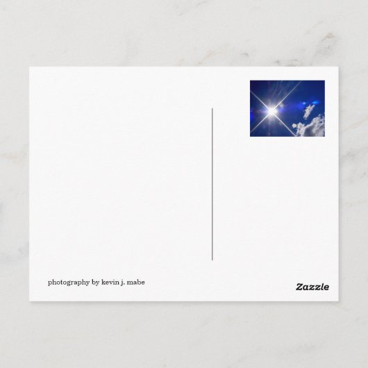 Zonnestralen Briefkaart (Achterkant)