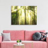 zonnestralen door bomen canvas afdruk (Insitu (Woonkamer))