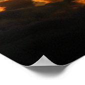 zonnestralen en donkere wolken poster (Hoek)