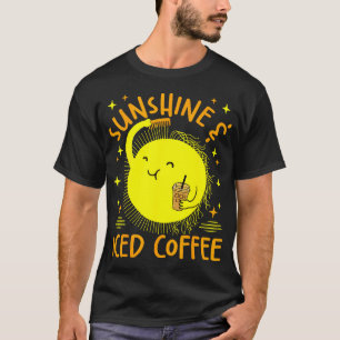 Zonnestralen En IJskoude Koffie Grappige Zon Zomer T-shirt