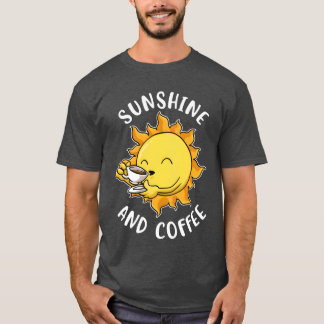 Zonnestralen en koffie Grappig koffiegeschenk grap T-shirt