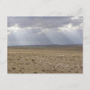 Zonnestralen over de vlakte briefkaart