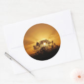 zonnestralen ronde sticker (Envelop)