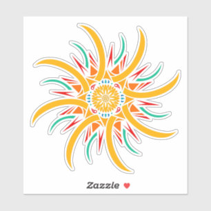 zonnestralen sticker