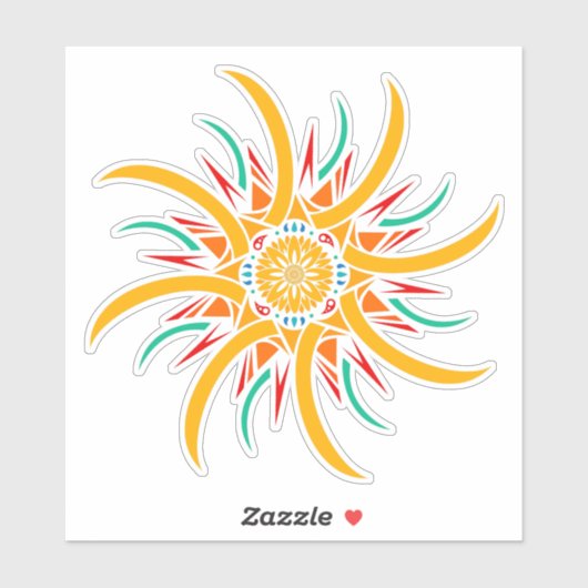 zonnestralen sticker (Vel)