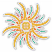 zonnestralen sticker (Voorkant)