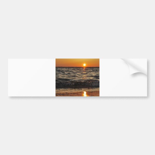 zonnestrand bumpersticker (Voorkant)