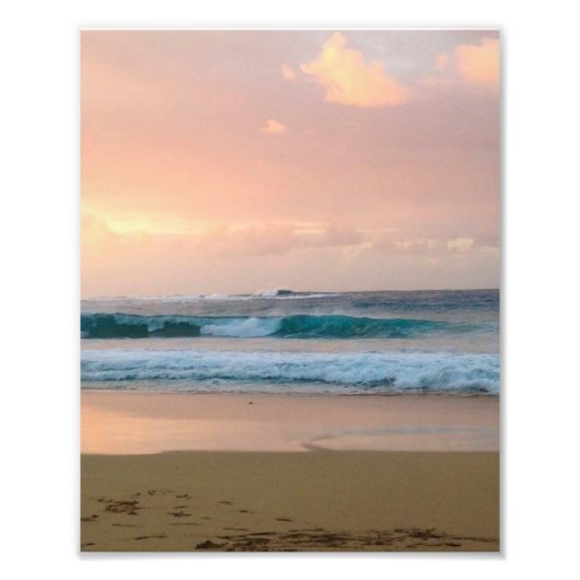 Zonnestrand en oceaan foto afdruk (Voorkant)