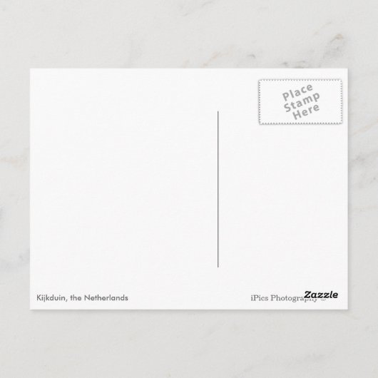 Zonnestrand en zee briefkaart (Achterkant)