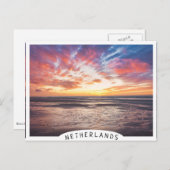 Zonnestrand en zee briefkaart (Voorkant / Achterkant)