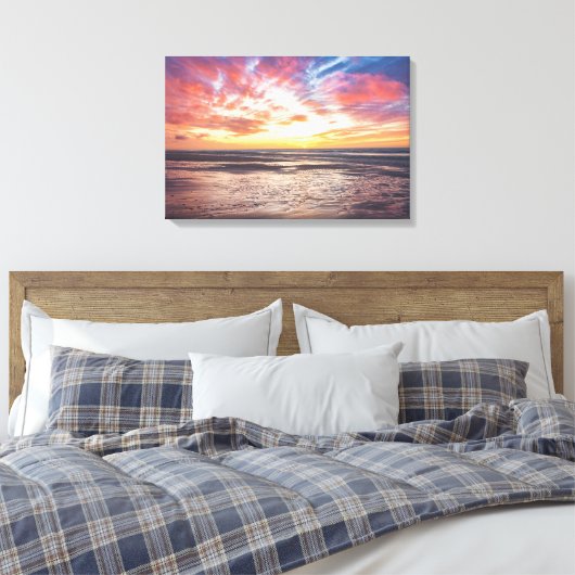 Zonnestrand en zee canvas afdruk (Insitu (Slaapkamer))