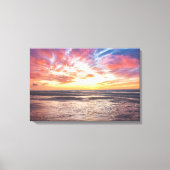 Zonnestrand en zee canvas afdruk (Voorkant)