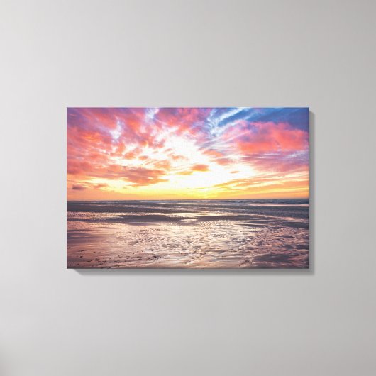 Zonnestrand en zee canvas afdruk (Voorkant)