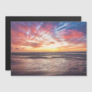 Zonnestrand en zee magnetische uitnodiging