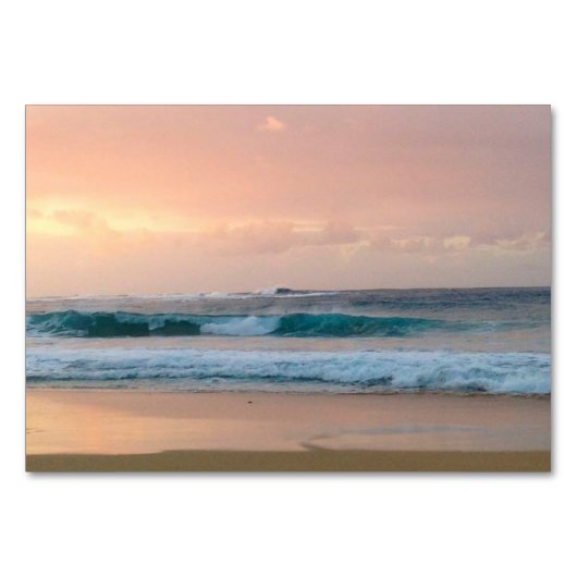 Zonnestrand met oceaan kaart (Achterkant)