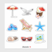 Zonnestrandstelsticker Sticker (Vel)