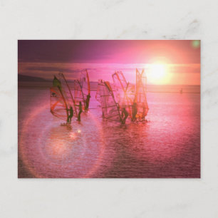 Zonnesurfen Briefkaart