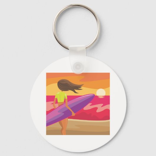 Zonnesurfer Sleutelhanger (Voorkant)