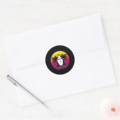 Zonnesurfplankretro Surf  Surfer Gift Ronde Sticker (Envelop)