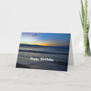 zonnesurnenstrande oceaanfoto Birthday Kaart