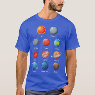 Zonnesysteeminstallaties in de ruimtewetenschappen t-shirt