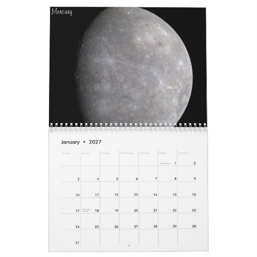 Zonnesysteemkalender Kalender (Jan 2027)