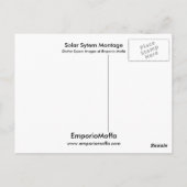 Zonnesysteemmontage Briefkaart (Achterkant)