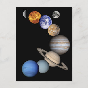 Zonnesysteemmontage Briefkaart