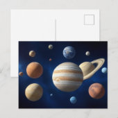 Zonnesysteemmontage Briefkaart (Voorkant / Achterkant)