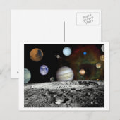 Zonnesysteemmontage-Briefkaart Briefkaart (Voorkant / Achterkant)