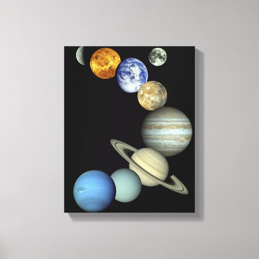 Zonnesysteemmontage Canvas Afdruk (Voorkant)