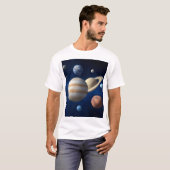 Zonnesysteemmontage T-shirt (Voorkant volledig)