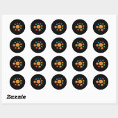 Zonnesysteemplaneten astronomische ruimtevaartmeis ronde sticker (Vel)