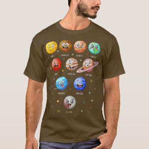 Zonnesysteemplaneten Sun Space Funny Science Teach T-shirt