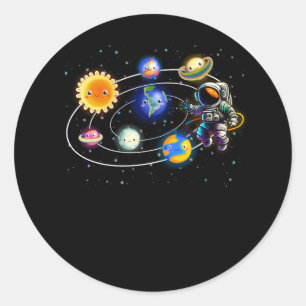 Zonnesysteemplaneten Wetenschap Ruimtevaartastrona Ronde Sticker