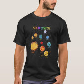 Zonnesysteemplaneten Wetenschap Ruimtevaartplanken T-shirt (Voorkant)