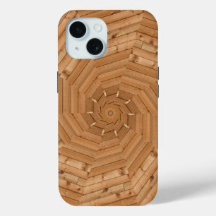 Zonneterras - Lichte Houten Pinwheel Swirl