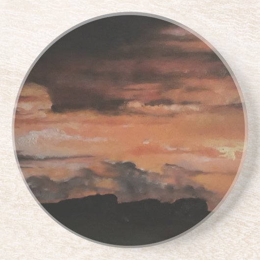 Zonnetijd 4 zandsteen onderzetter (Voorkant)