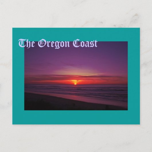 Zonnetijd aan de kust van Oregon Briefkaart (Voorkant)