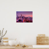 Zonnetijd achter Seattle skyline van Kerry Park. Poster (Keuken)