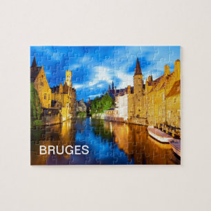 Zonnetijd in Brugge. België Legpuzzel