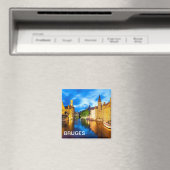 Zonnetijd in Brugge. België Magneet (Insitu (Vaatwasser))