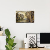 Zonnetijd in het hout poster (Thuiskantoor)