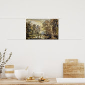 Zonnetijd in het hout poster (Keuken)